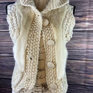 Women’s Lili’s Closet Pelage Crochet Sweater Vest- Anthropology Brand- Sz Small